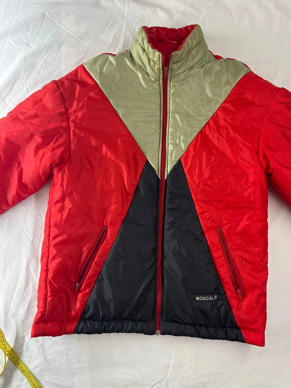 Rode beige Mondialp vintage-stijl retro-jas uit de jaren 80-90 #91 – photo 2